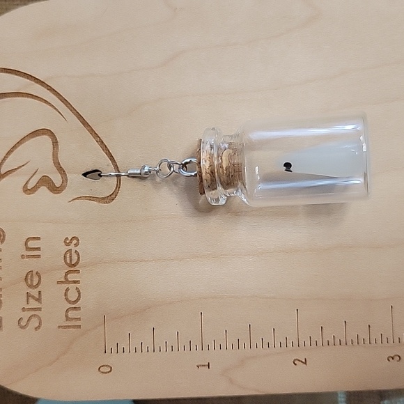 GLOW-IN-THE-DARK GHOST IN A BOTTLE EARRINGS - Picture 6 of 7